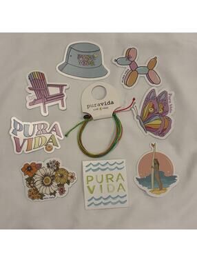 Pura Vida Waterproof Bracelet and Stickers